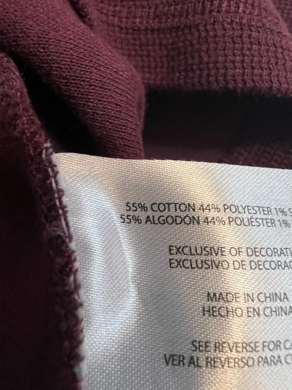 Banana Republic Mens XL Burgundy Waffle Knit Thermal Shirt Long Sleeve Casual